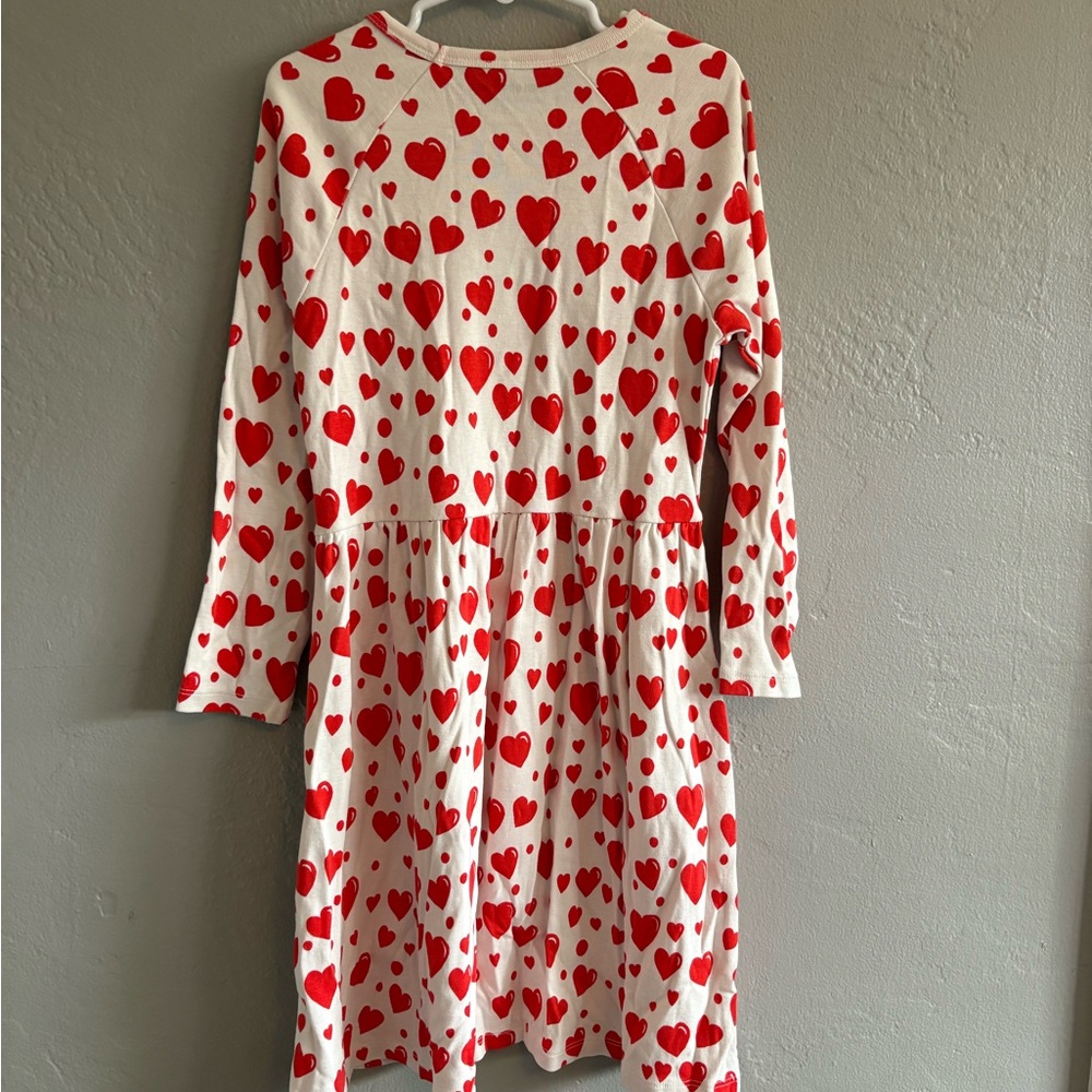 Mini Rodini Red Heart Pattern Dress - Picture 5 of 6